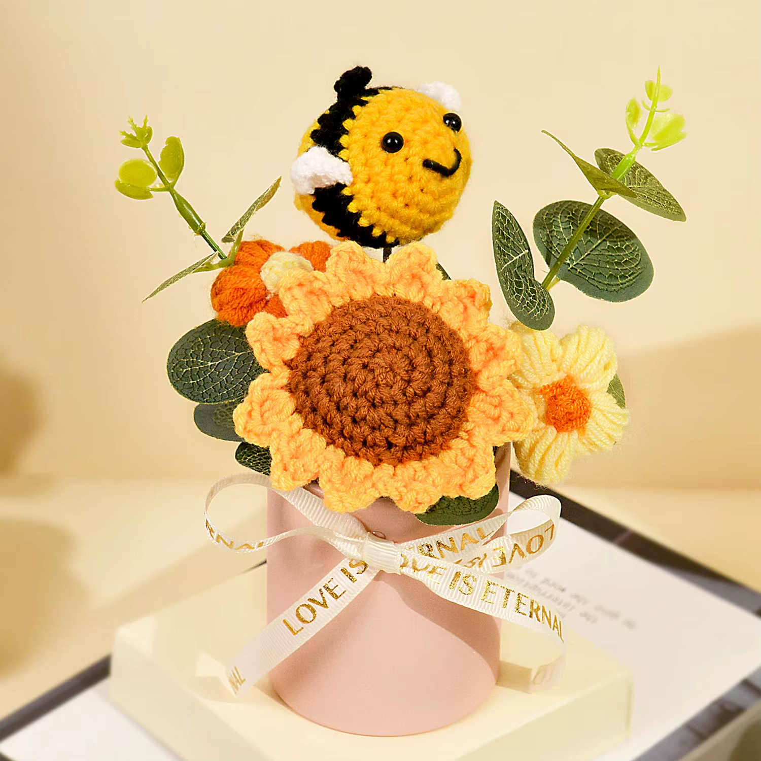 Bouquet de tournesol au Crochet fait à la main