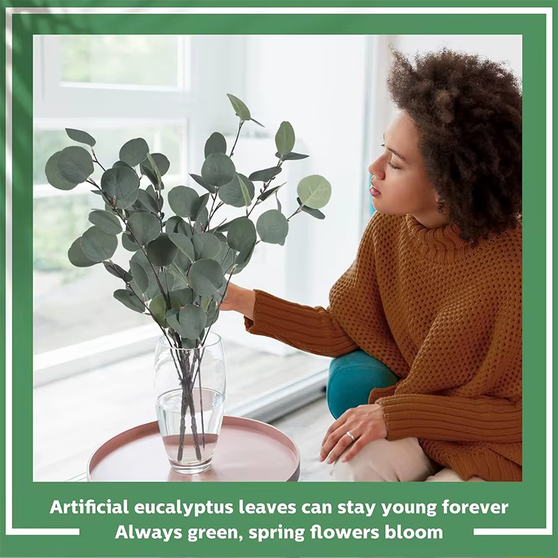 Bouquet de plantes artificielles d'eucalyptus