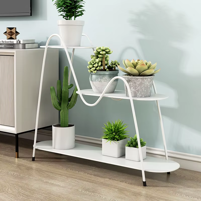 Étagère à fleurs, support vertical d'angle pour plantes
