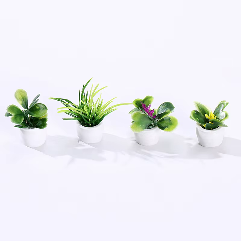 Mini arbre miniature en pot pour maison de poupée