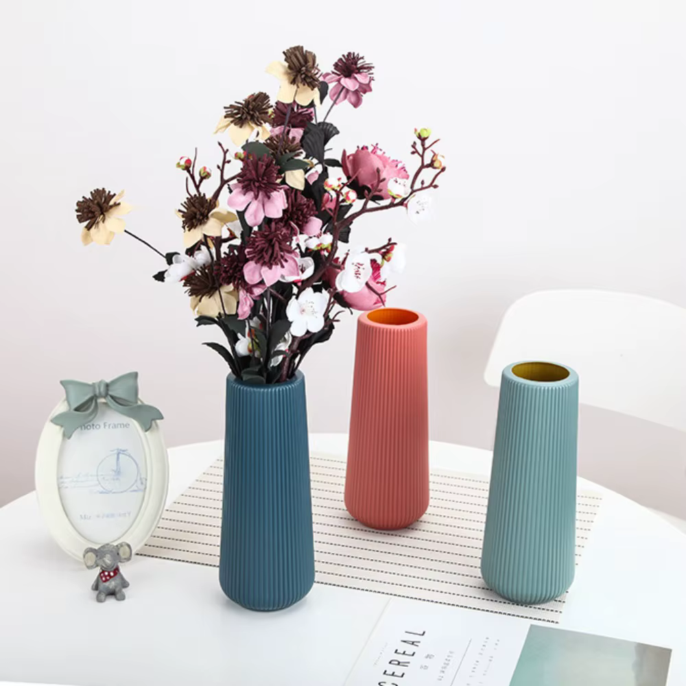 Vase à Fleurs en Plastique de Style Nordique