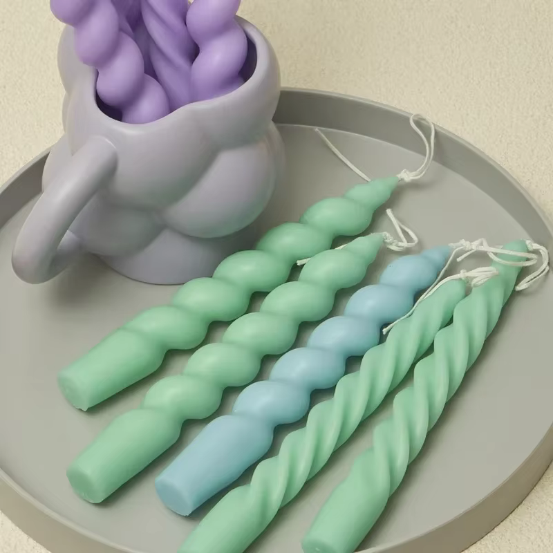 Bougies parfumées en spirale, 2 pièces, bougies décoratives coniques, décoration de maison, décoration de mariage, centres de table, chandelier, cadeau