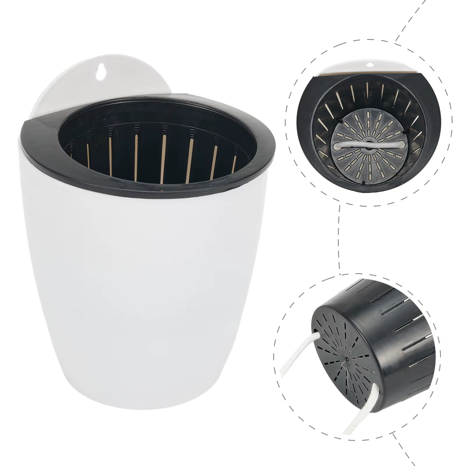Pot de fleur mural en plastique absorbant l'eau automatique