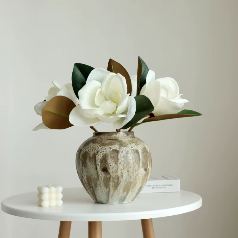 Grand Drapeau à Main Fleur de Magnolia