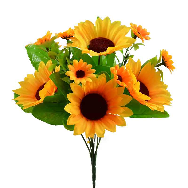 Bouquet de tournesol artificiel en soie