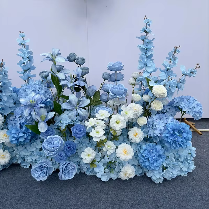Chemin de fleurs roses artificielles de luxe