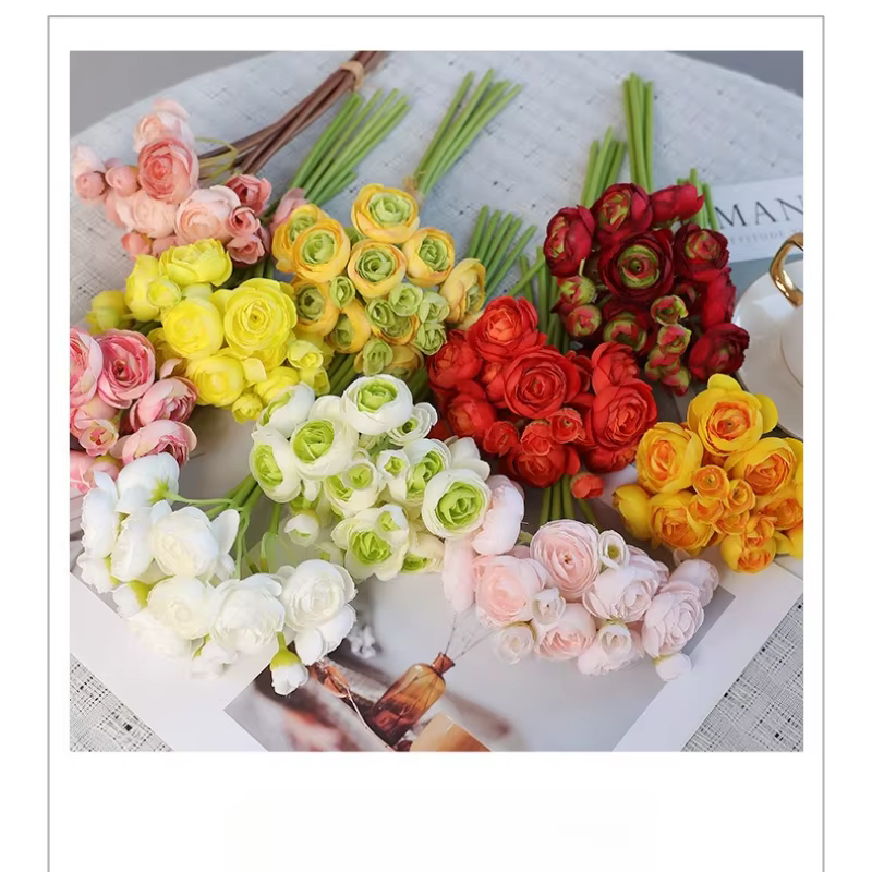 Fausses fleurs artificielles en soie