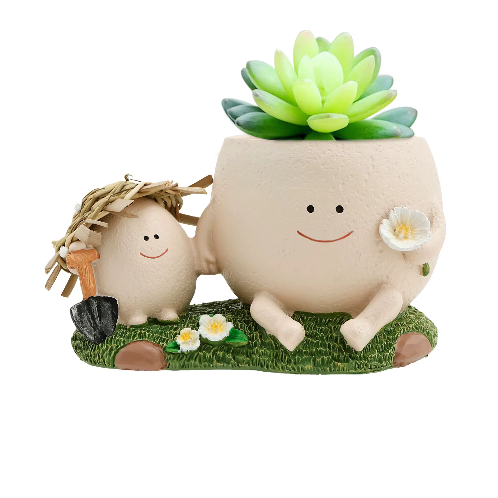 Pots succulents sourire visage planteur Pot résine mignon balançoire chaise suspendue créative fleur