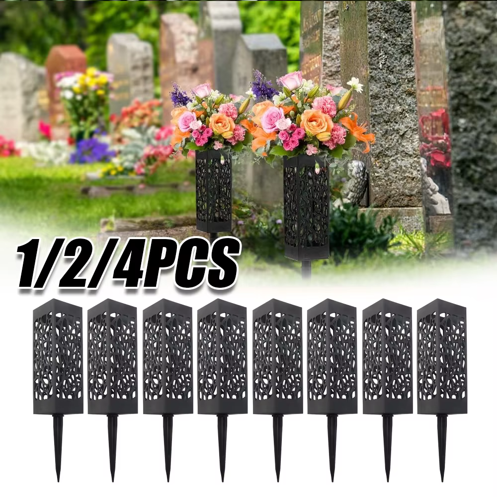 Vases de cimetière commémoratifs avec piquet