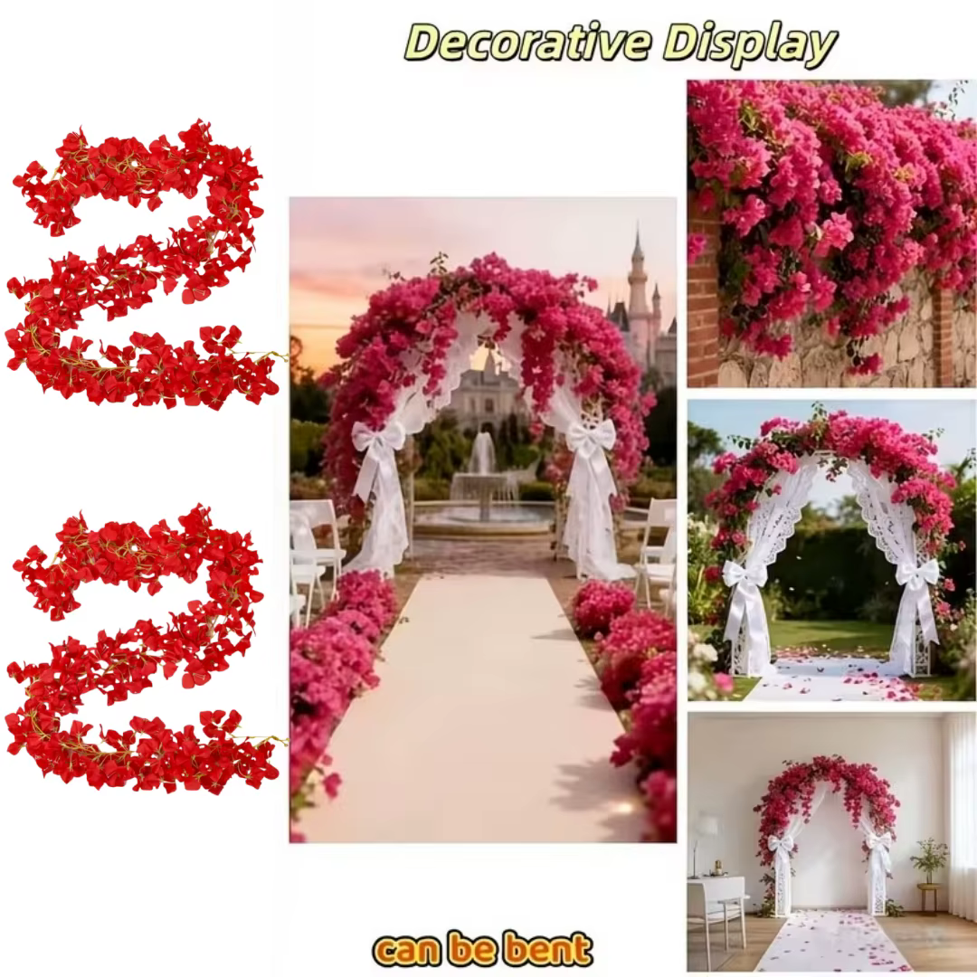 Guirlande artificielle de bougainvilliers en soie