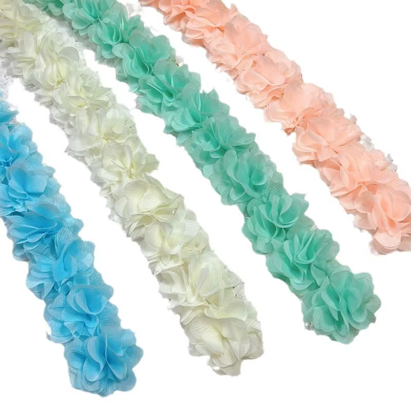 Ruban de dentelle en mousseline de soie
