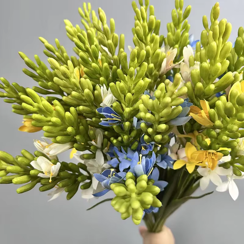 2 pièces artificielle jacinthe fleur bourgeon Agapanthus plante soie fausses fleurs Simulation nuit parfum Auditorium décoration