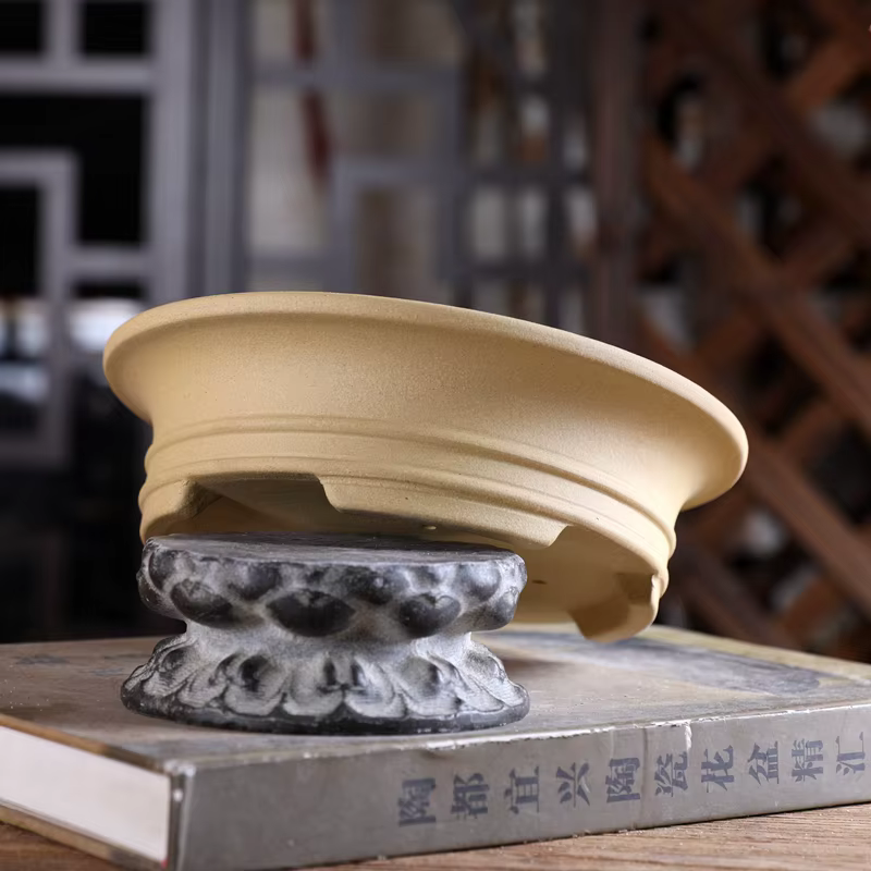 Pot à bonsaï rond classique en céramique