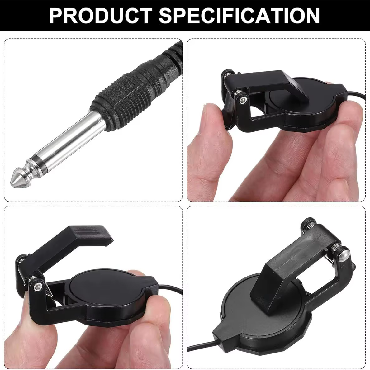 Miwayer micro à clipser accessoire d'instrument à cordes indispensable accessoire d'instrument de musique durable pour guitare acoustique, violon,