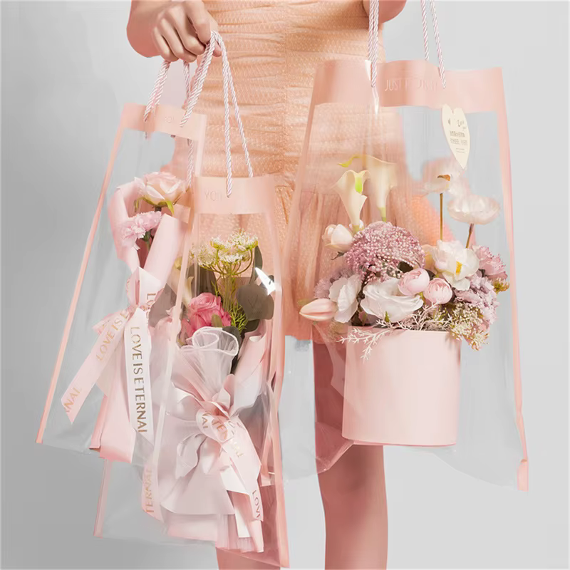 【F】10 pièces de boîtes d'emballage transparentes pour fleurs