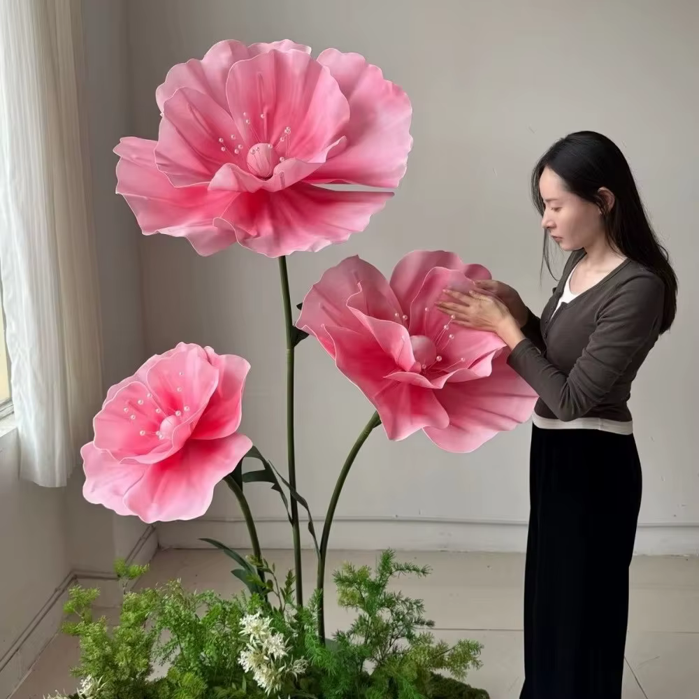 Décoration d'arrière-plan de fleurs en forme de 170cm
