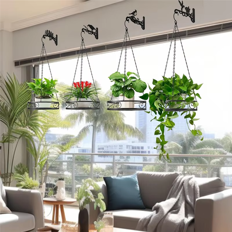 RALCA – support pour plantes suspendues en métal de 10 pouces