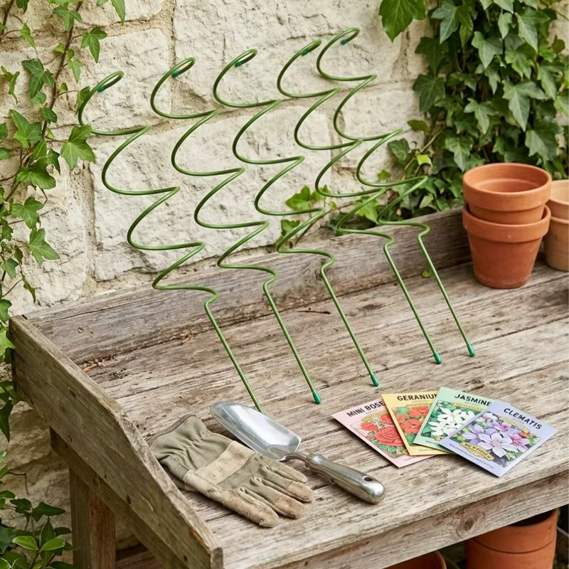 1/5 pièces Tuteurs spirales pour plantes