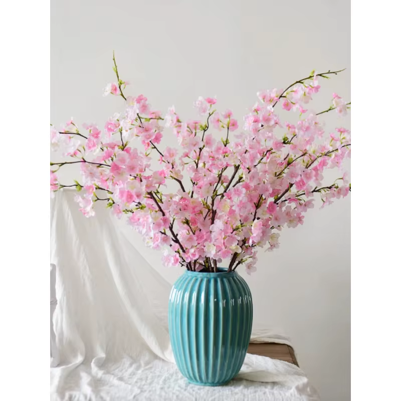 Branches de fleurs de cerisier artificielles effet soie