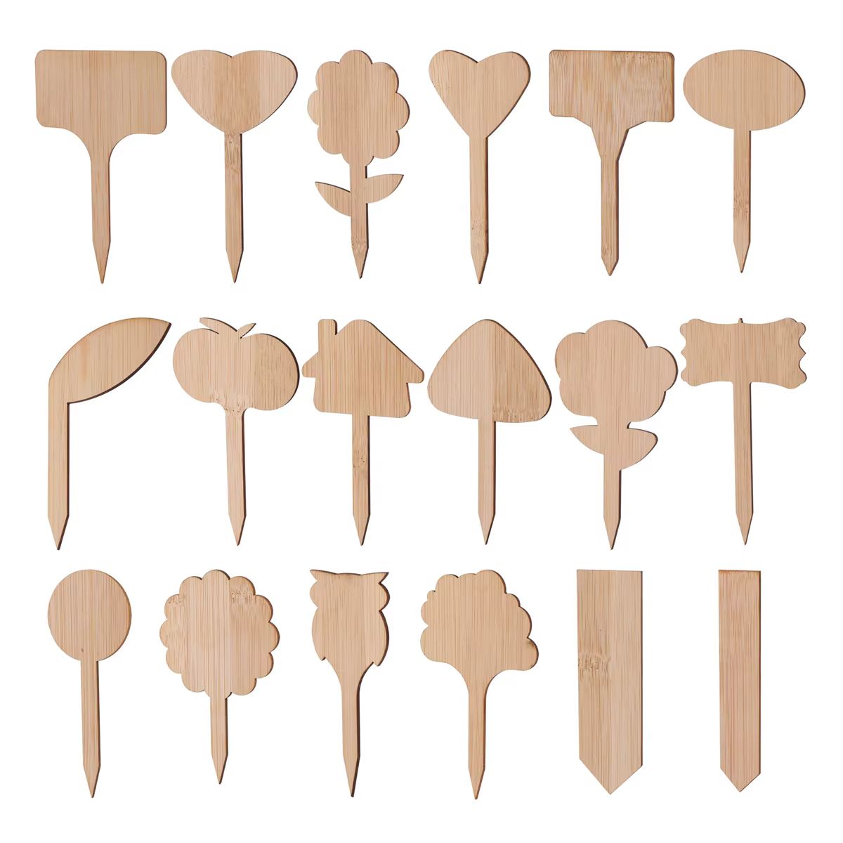 Étiquettes de plantes en bois, marqueurs de jardin multi-type en bambou, graines de bonsaï, fleur en pot, outil pour plantes succulentes, 5/50 pièces