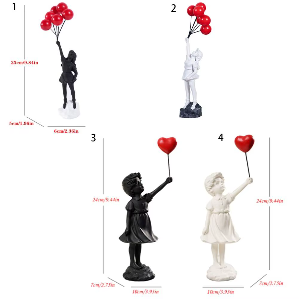 Statue de lanceur de fleurs intérieure en résine