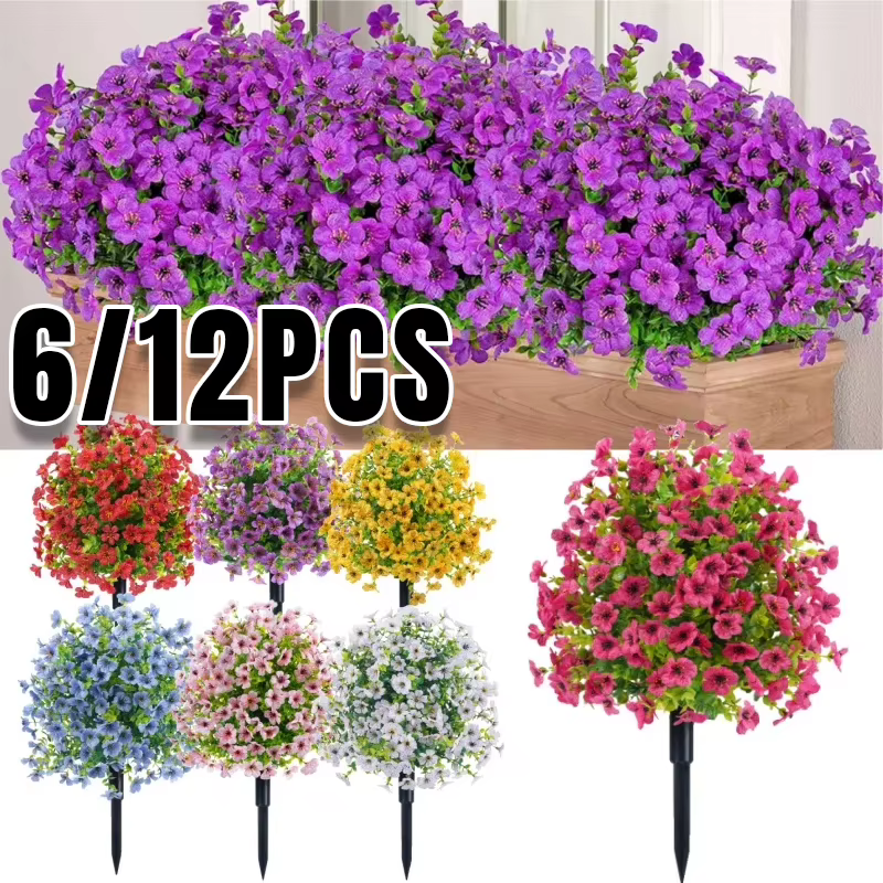 Fleurs artificielles résistantes aux UV pour l'extérieur