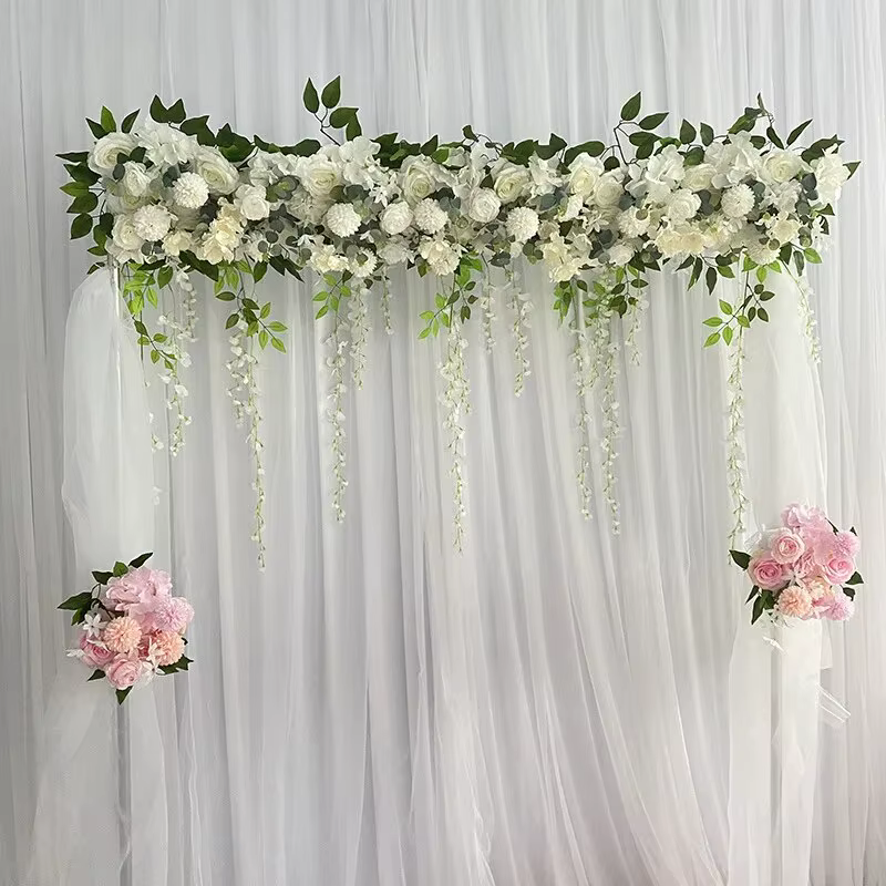 100CM bricolage mariage fleur mur Arrangement Supplie soie Peonie Rose artificielle rangée florale décor