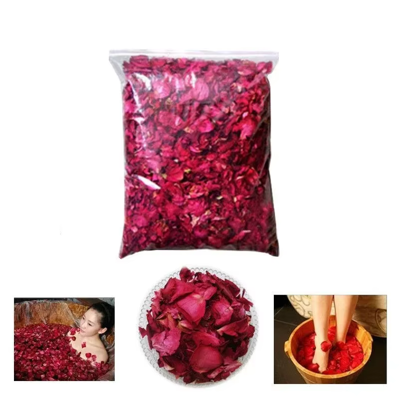 Pétales de rose séchés naturels romantiques