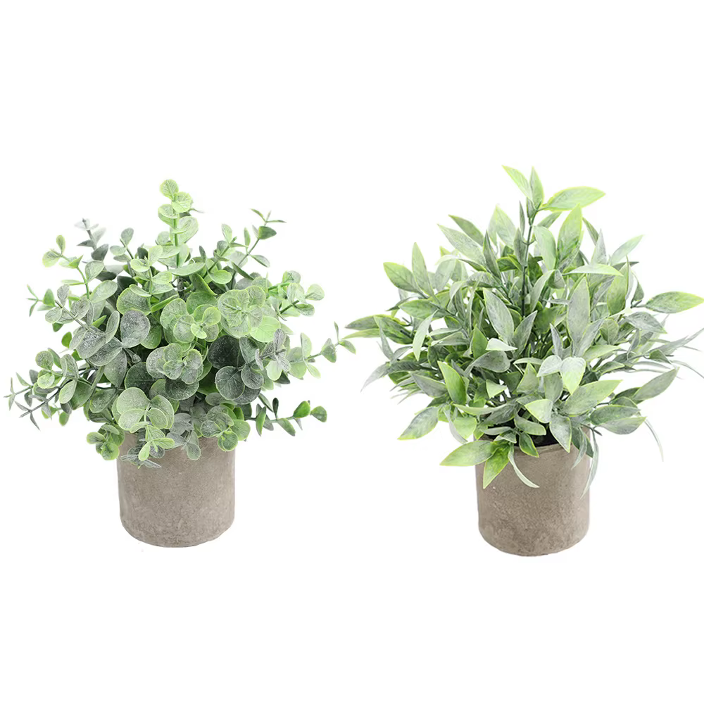 Plante artificielle d'eucalyptus en pot