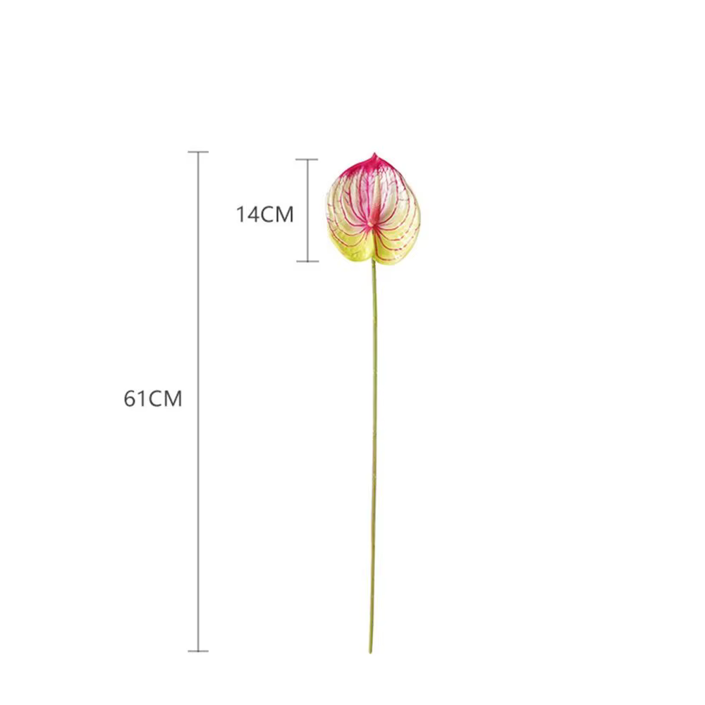 Bouquet de fleurs de lys d'anthroium artificiels de 24 pouces