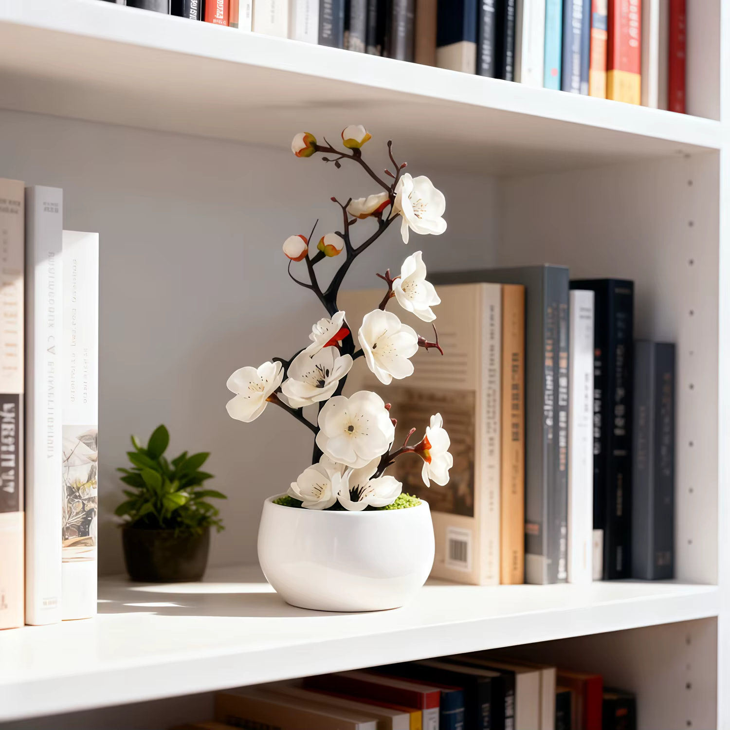 Bonsaï de fleur de prunier artificielle réaliste