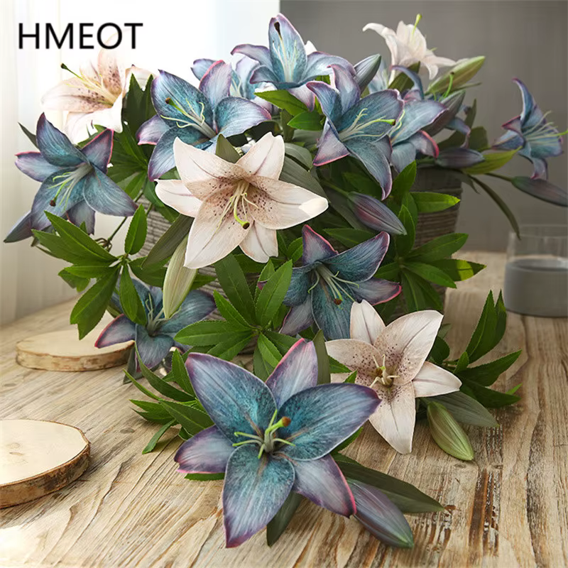 Bouquets de fleurs artificielles en soie vintage