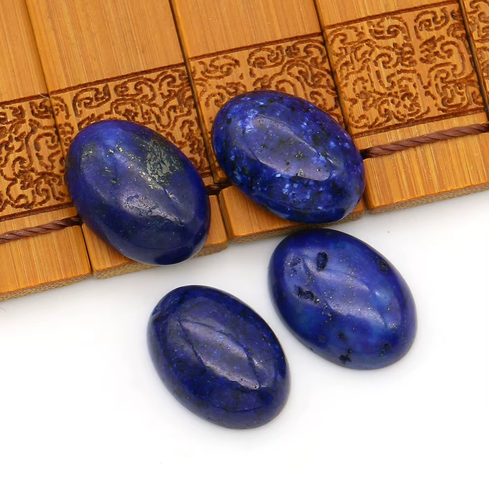 Perles de Cabochon ovale en pierre naturelle, cristal de Quartz, 10x14mm, perle à dos plat pour bagues, collier, bijoux faits à la main, cadeaux