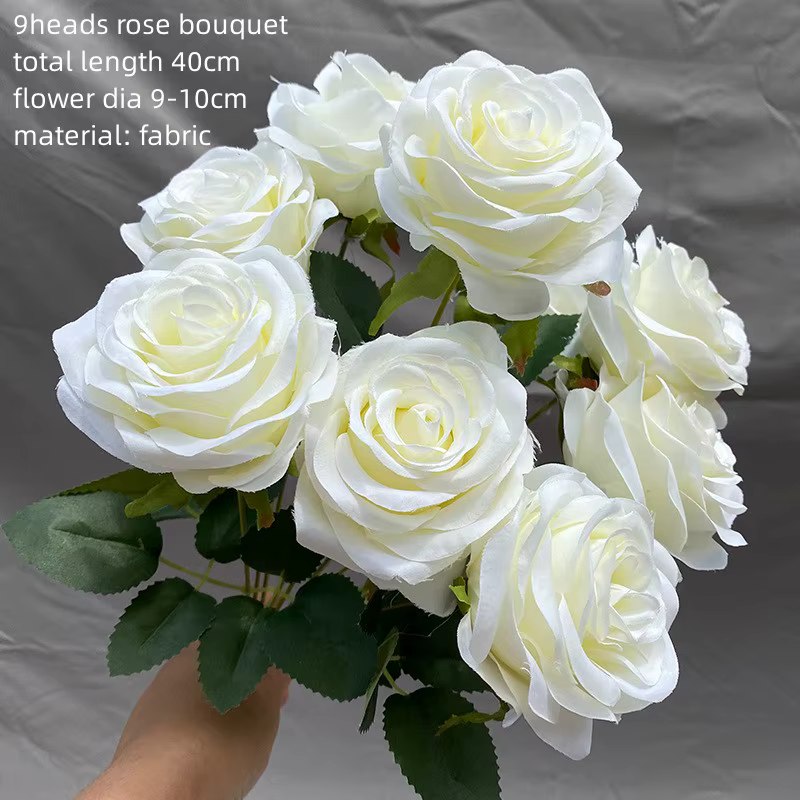 Rose artificielle blanche pour décoration de mariage