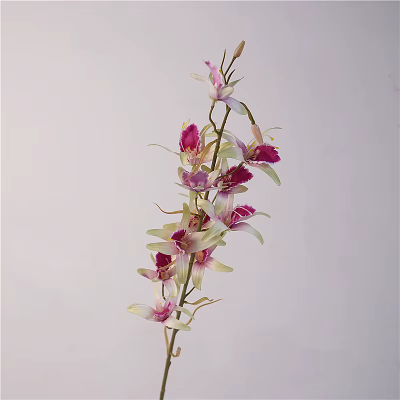 Branche de fleur d'orchidée Dendrobium de 81 cm