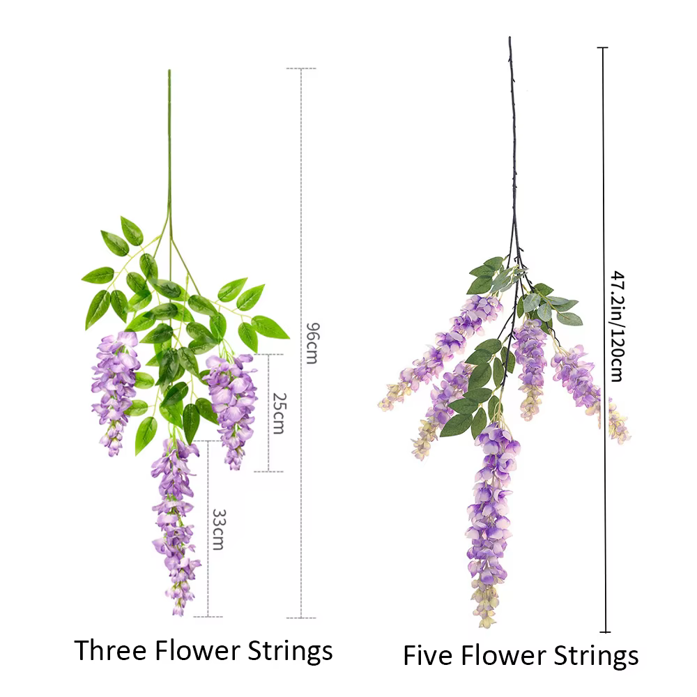 Guirlande de glycine suspendue de fleurs artificielles