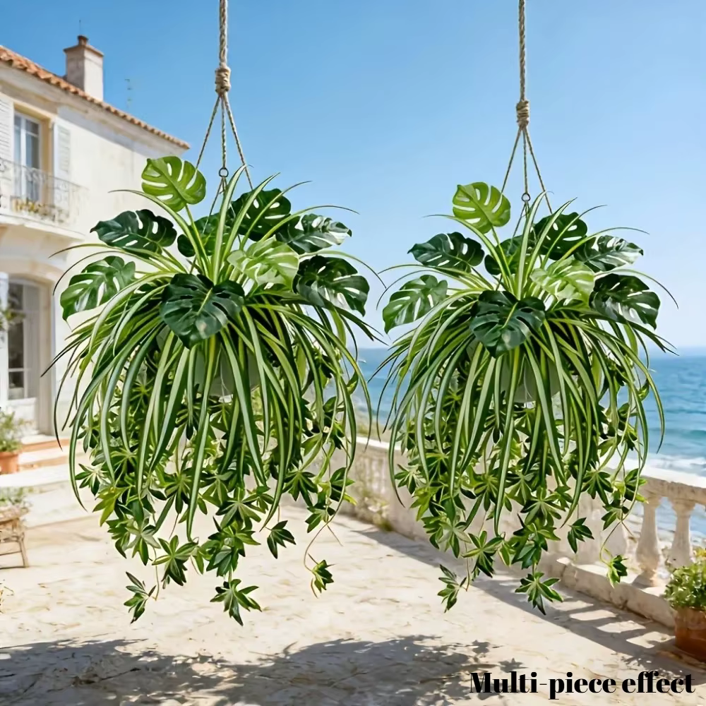 3 plantes artificielles murales en PVC