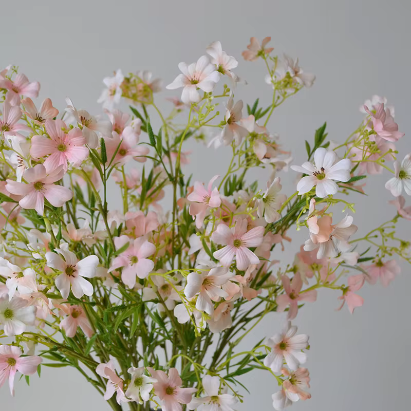 5 pièces/paquet fleurs artificielles en soie 12 têtes petits chrysanthèmes mariage Bouquet de mariée fête