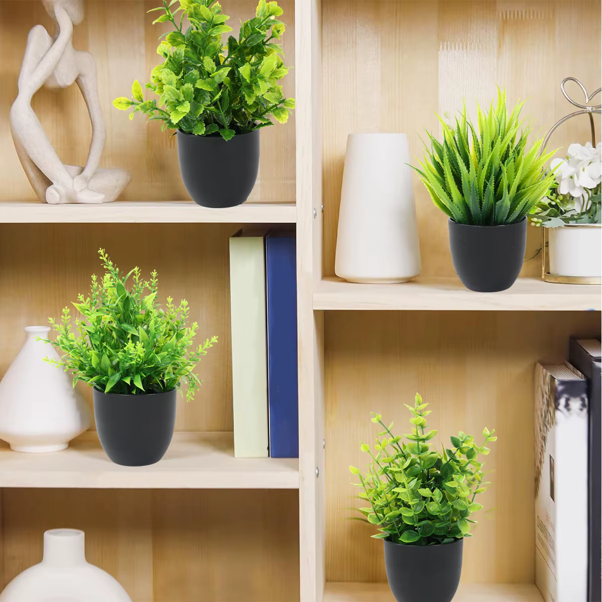 Plantes artificielles en pot