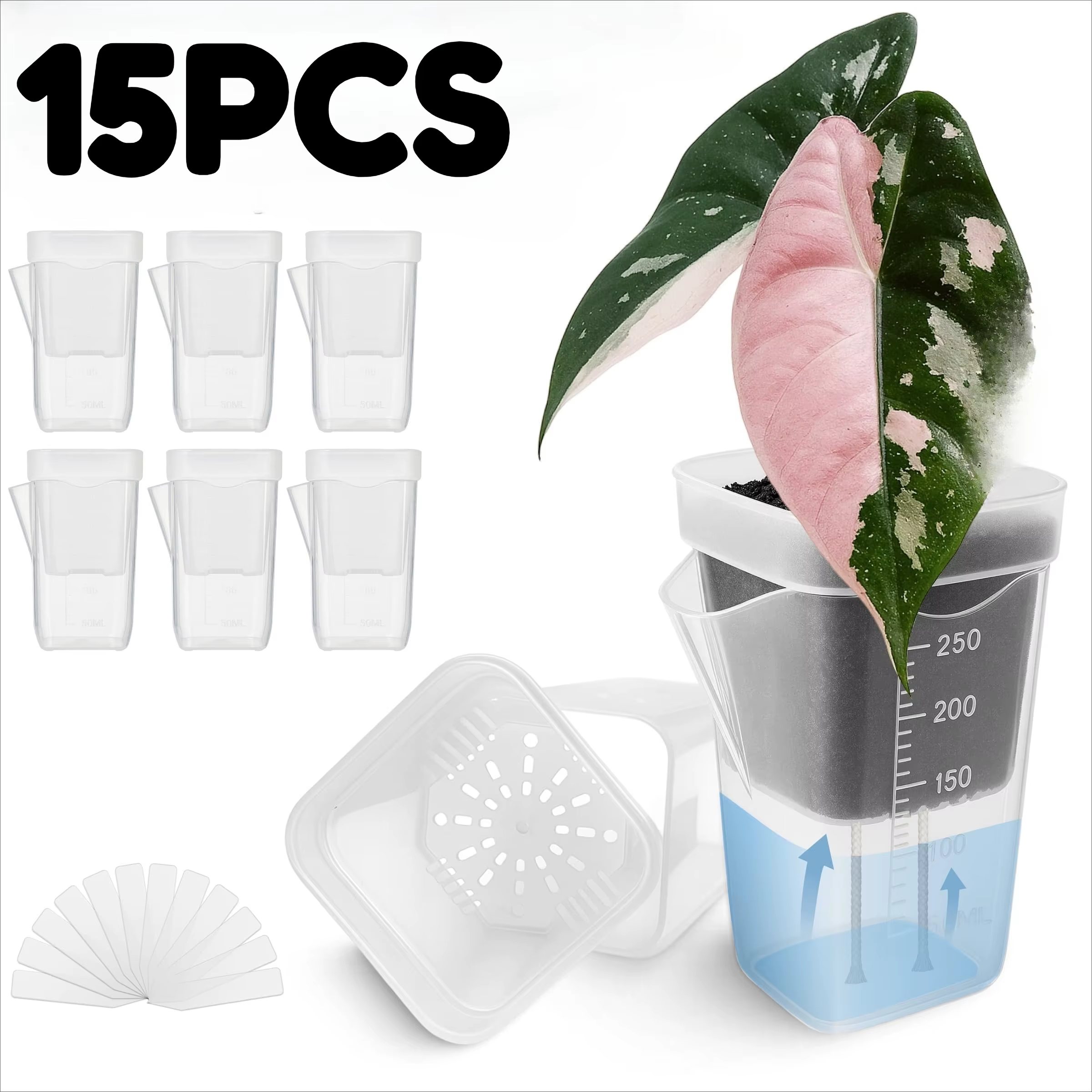 15 pots auto-arrosants pour plantes