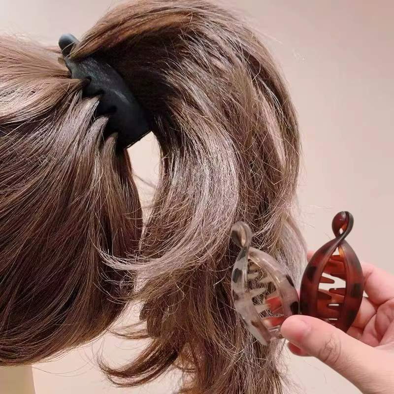 Pinces à cheveux banane, petite taille, pinces verticales pour femmes, pinces élégantes pour queue de cheval haute, pinces torsadées, accessoire capillaire simple