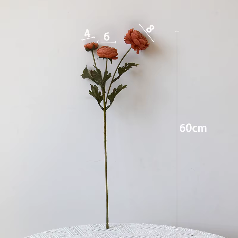 8 pièces de fleurs artificielles classiques européennes en soie