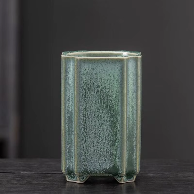Pot de fleurs carré en porcelaine
