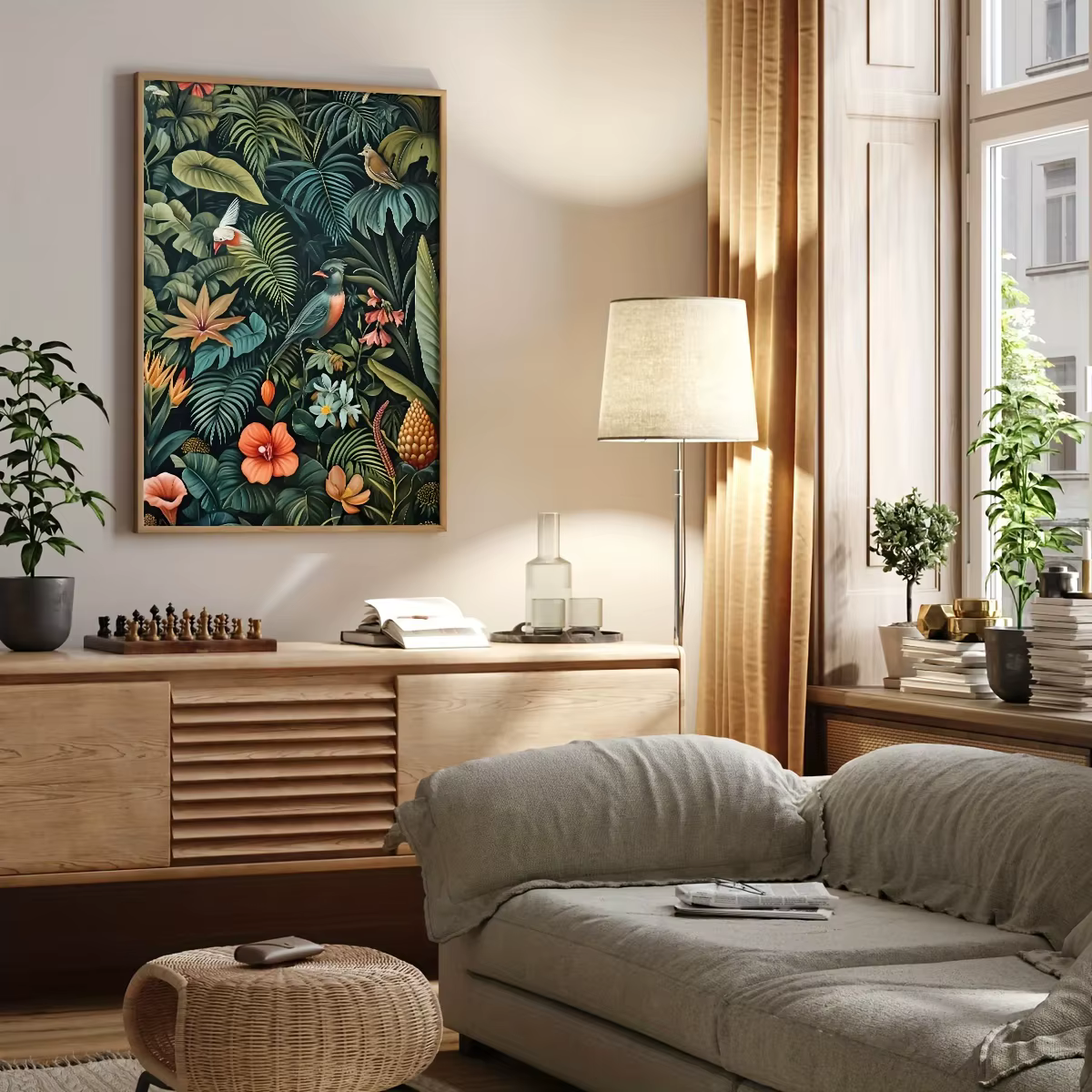 Lot de 3 tableaux muraux vintage à motifs floraux