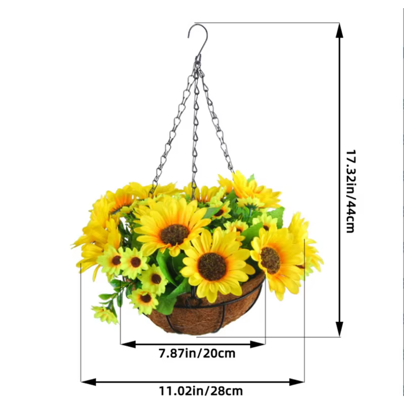 Paniers suspendus guirlandes fleurs de maison pour Patio pelouse jardin décor