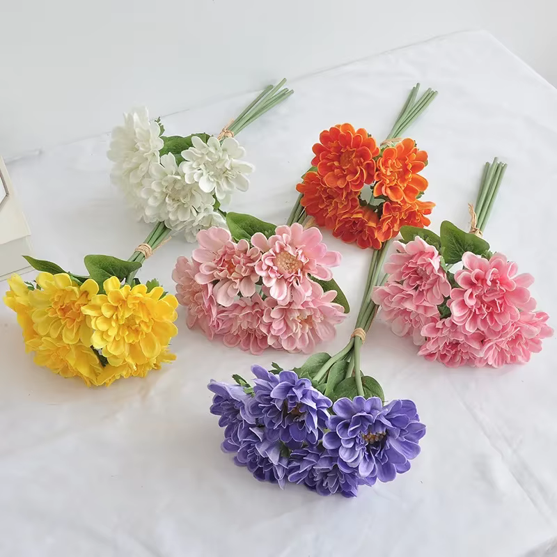 Bouquet de fleurs de Simulation de chrysanthème de soleil en PU