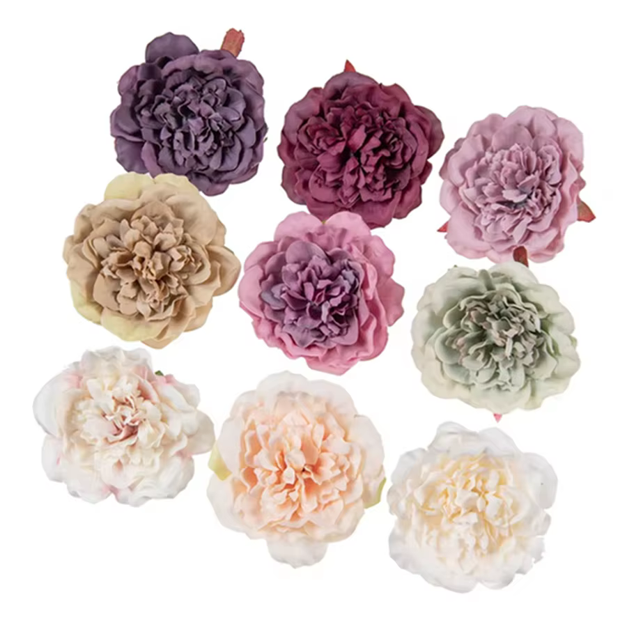 50/100PCS Fleurs Artificielles Pas Cher Décor À La Maison De Mariage Jardin Rose Arche Soie Dahlia Jolie Pivoine Guirlande Artistique Robe Accessoire
