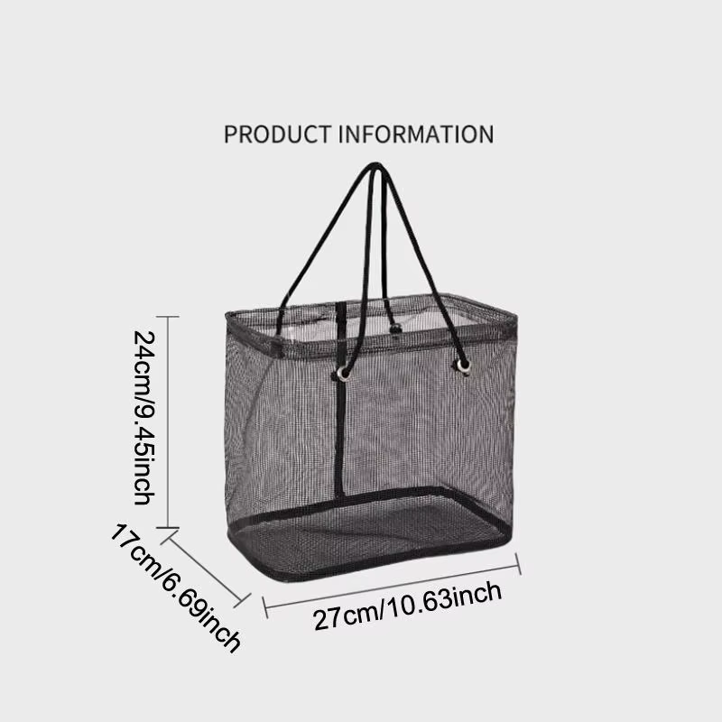 Panier de Douche Grande Capacité pour Femmes et Hommes, Sac de Drainage Portable pour la Douche, Accessoire de Rangement pour Équipement de Natation, Organisateur de Voyage pour Salle de Bain