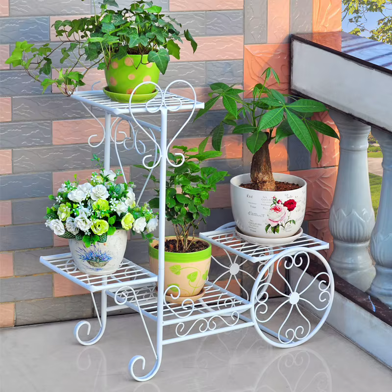 Support de fleurs en fer multicouche