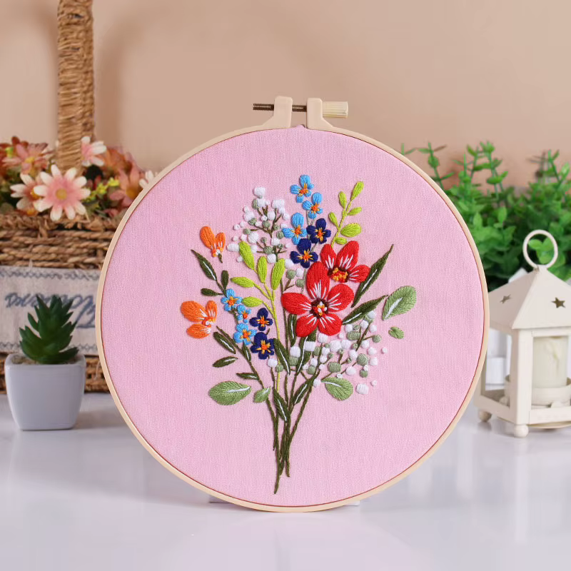 Kit de broderie de Bouquet de fleurs
